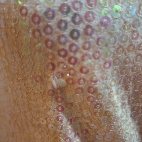 Iridescent Pink Sequin Bodycon Mini Dress-Cute Back - Picture 9 of 14